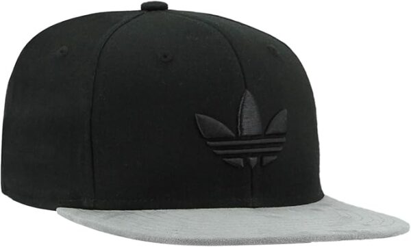 ADIDAS ORIGINALS - TREFOIL PLUS SNAPBACK - BLACK TWILL GREY SUDE - HOMBRE