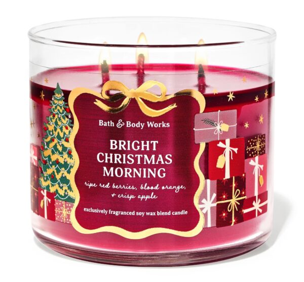 BATH & BODY WORKS (VELA 3 MECHAS) - BRIGHT CHRISTMAS MORNING