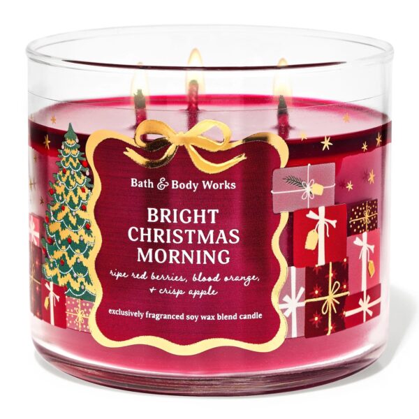 BATH & BODY WORKS (VELA 3 MECHAS) - BRIGHT CHRISTMAS MORNING