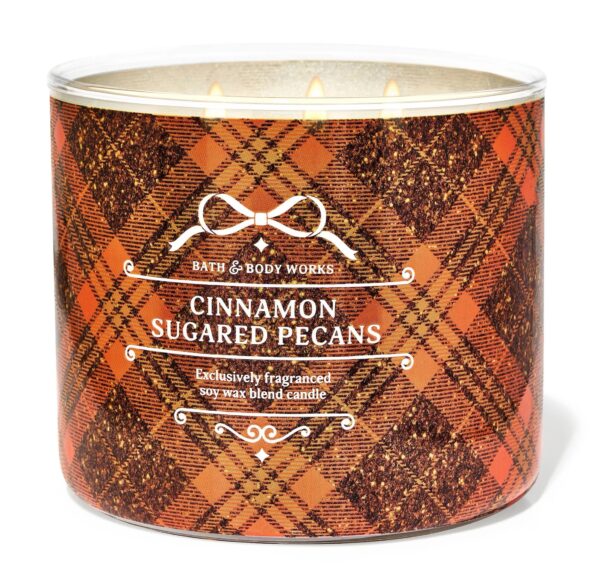 BATH & BODY WORKS (VELA 3 MECHAS) - CINNAMON SUGARED PECANS