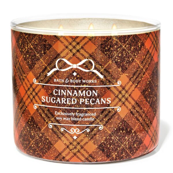 BATH & BODY WORKS (VELA 3 MECHAS) - CINNAMON SUGARED PECANS