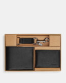 COACH - COACH BOXED 3 IN 1 WALLET GIFT SET WITH KEY FOB - BLACK