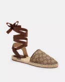 COACH - CONNIE ESPADRILLE KHAKI/DARK SADDLE