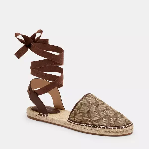 COACH - CONNIE ESPADRILLE KHAKI/DARK SADDLE
