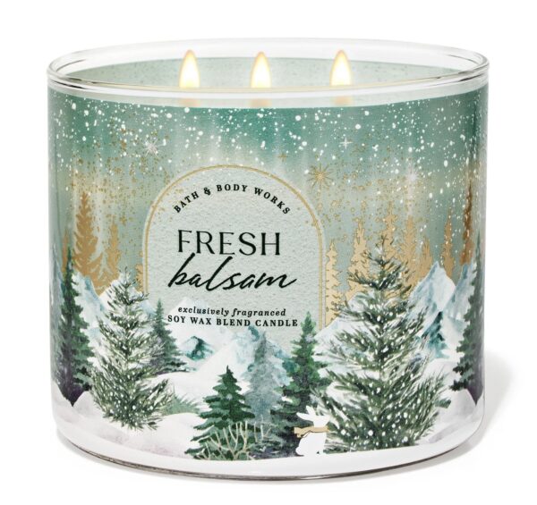 BATH & BODY WORKS (VELA 3 MECHAS) - FRESH BALSAM