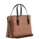COACH - SIGNATURED MOLLIE 24 TAN BLACK