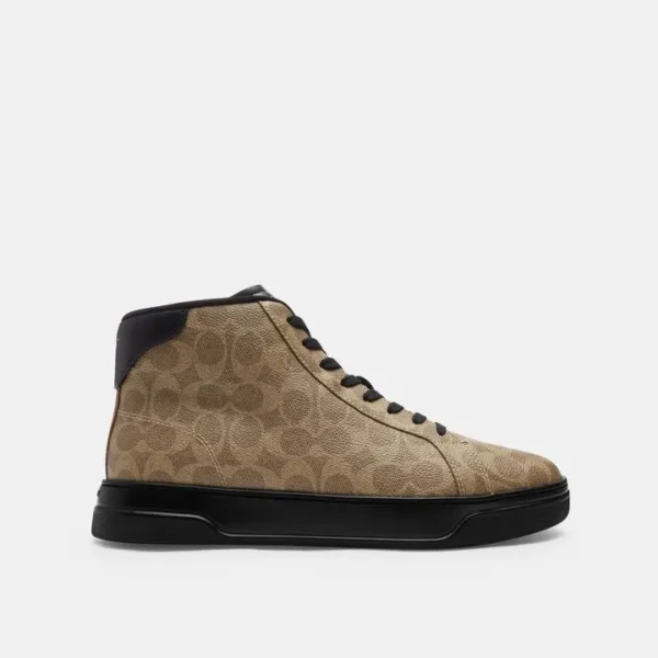 COACH - HIGH LINE SIGNATURE HIGH TOP KHAKI/BLACK HOMBRE - Imagen 3