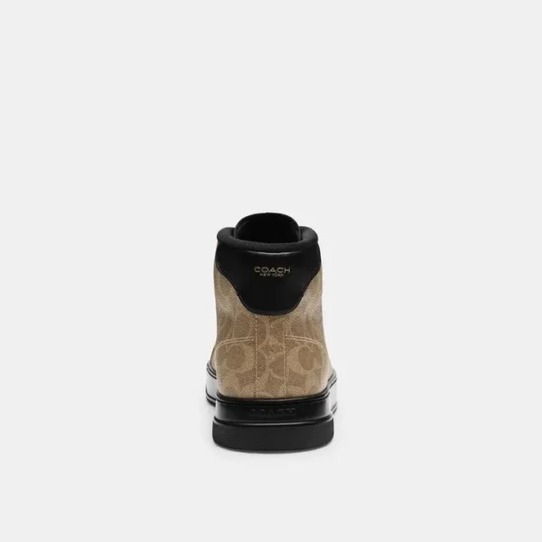 COACH - HIGH LINE SIGNATURE HIGH TOP KHAKI/BLACK HOMBRE - Imagen 4