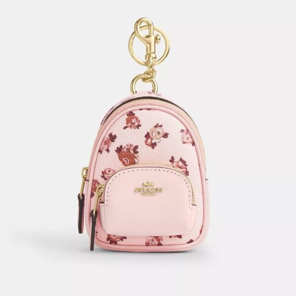 COACH - MINI COURT LEATHER BACKPACK BLUSH ROSETTE