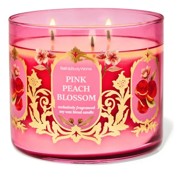 BATH & BODY WORKS (VELA 3 MECHAS) - PINK PEACH BLOSSOM