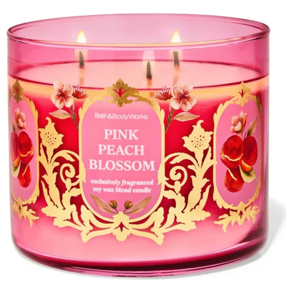 BATH & BODY WORKS (VELA 3 MECHAS) - PINK PEACH BLOSSOM