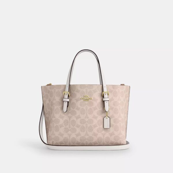 COACH - SIGNATURED MOLLIE 24 SAND CHALK
