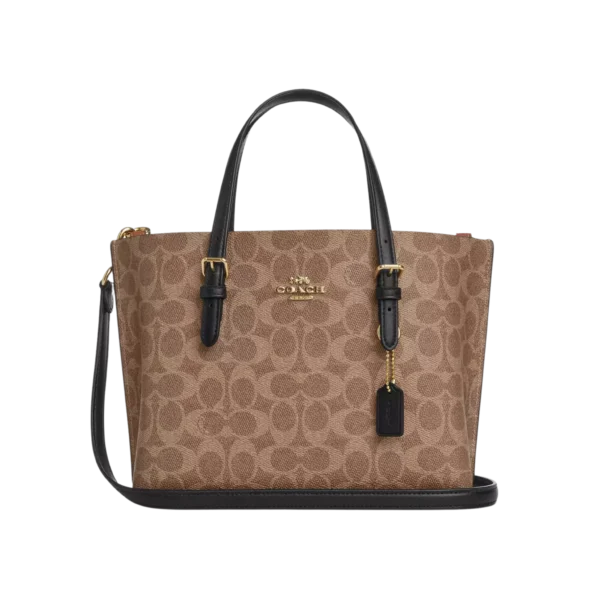 COACH - SIGNATURED MOLLIE 24 TAN BLACK