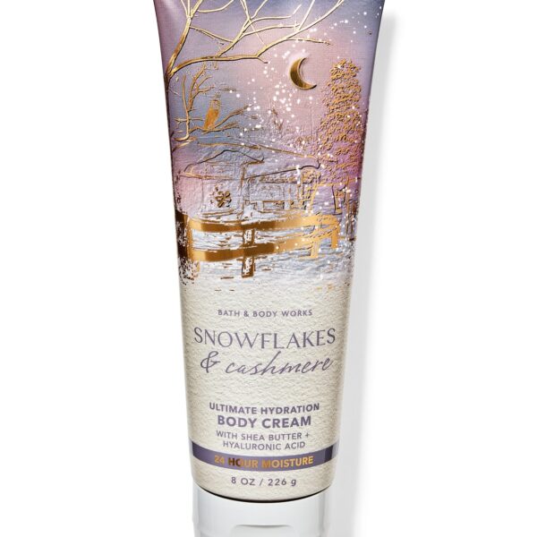 BATH & BODY WORKS BODY CREAM - SNOWFLAKES & CASHMERE