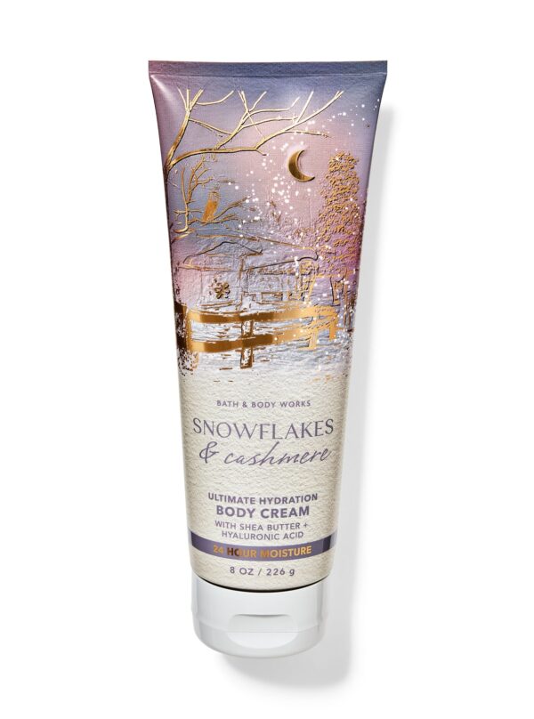 BATH & BODY WORKS BODY CREAM - SNOWFLAKES & CASHMERE