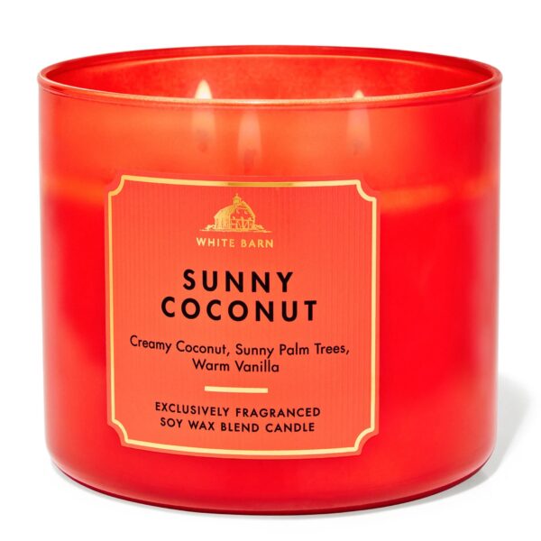 BATH & BODY WORKS (VELA 3 MECHAS) - SUNNY COCONUT