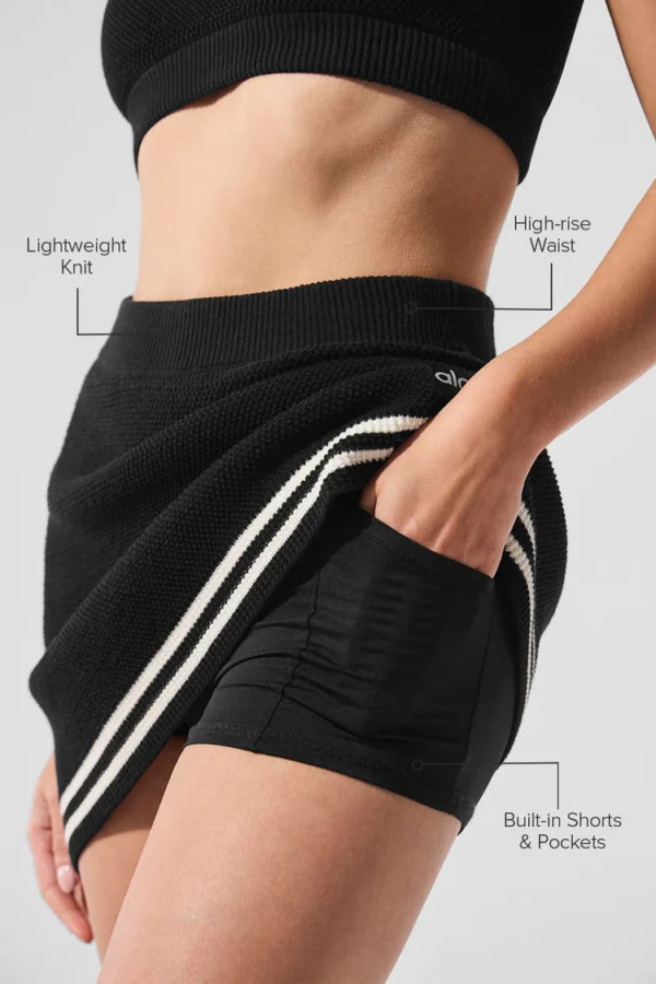 ALO - TENNIS CLUB SWEATER KNIT SKIRT - Imagen 3