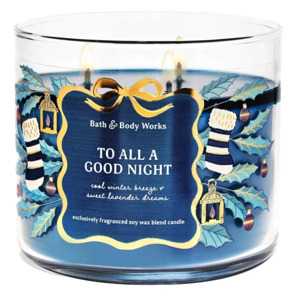 BATH & BODY WORKS (VELA 3 MECHAS) - TO ALL A GOOD NIGHT