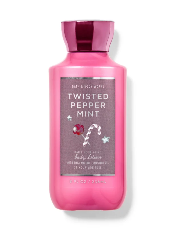 BATH & BODY WORKS BODY LOTION - TWISTED PEPPER MINT