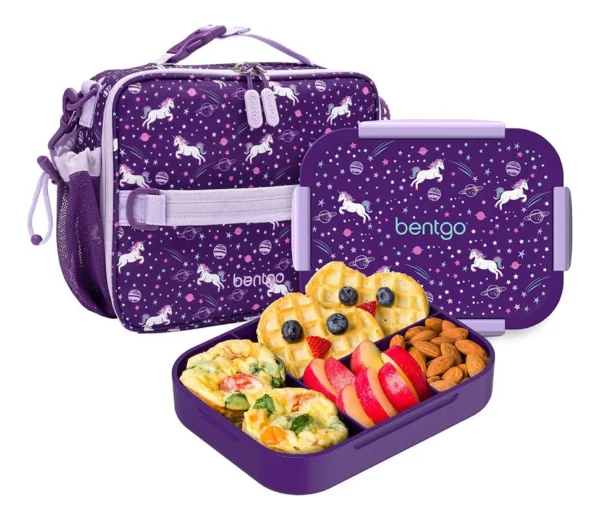 BENTGO KISDS LUNCH SET MORADO UNICORNIOS