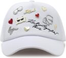 KARL LAGERFELD - CHARMS BASEBALL CAP PINS WHITE