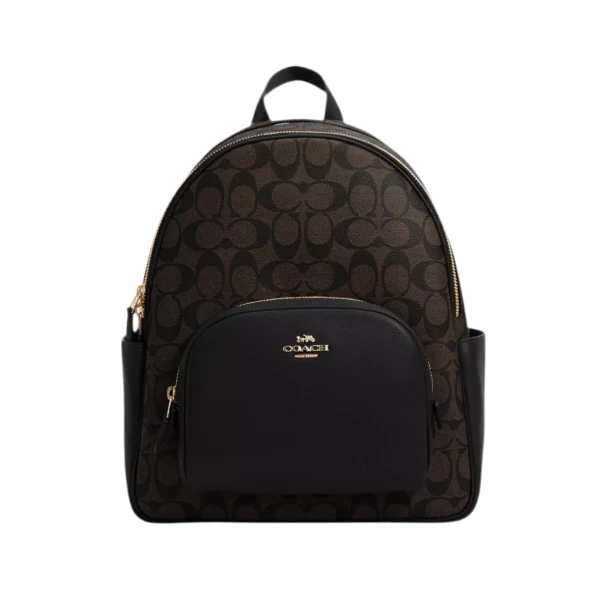 COACH COURT BACKPACK BROWN BLACK - Imagen 3
