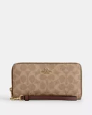 COACH LONG ZIP AROUND WALLET IN SIGNATURE