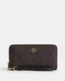COACH LONG ZIP AROUND WALLET IN SIGNATURE