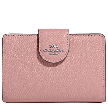COACH MEDIUM CORNER ZIP WALLET - LIGHT PINK