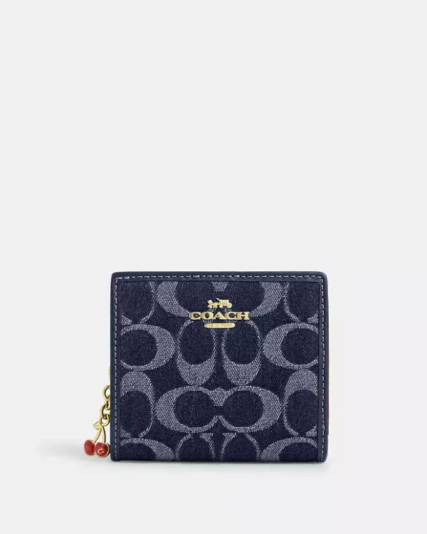 COACH SNAP WALLET SMALL - DENIM