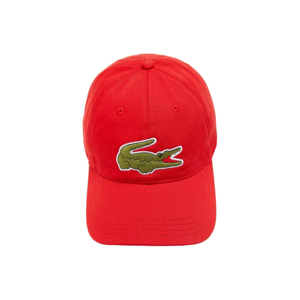 LACOSTE - GORRA DE ALGODÓN ROJA