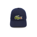 LACOSTE - GORRA DE ALGODÓN AZUL