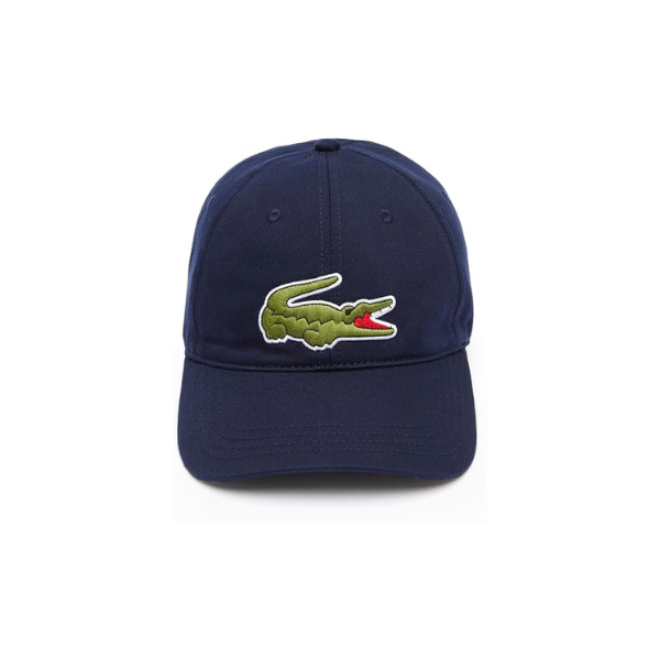 LACOSTE - GORRA DE ALGODÓN AZUL