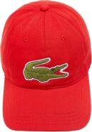 LACOSTE - GORRA DE ALGODÓN ROJA