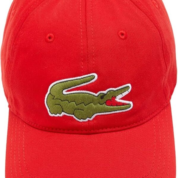 LACOSTE - GORRA DE ALGODÓN ROJA