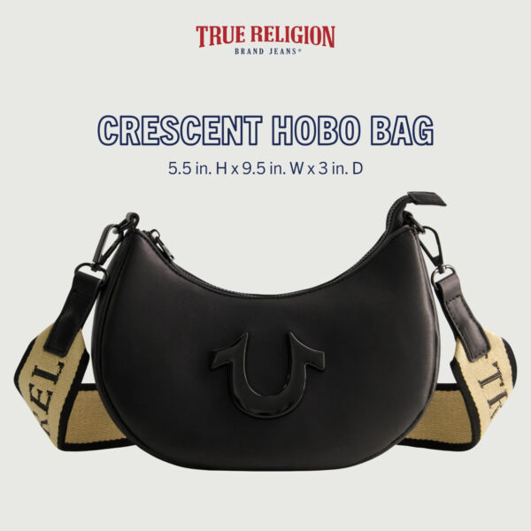 TRUE RELIGION CRESCENT HOBO BAG