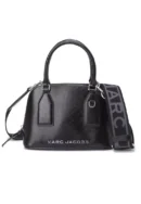 MARC JACOBS - SMALL LEATHER DOME SATCHEL CROSSBODY BAG BLACK