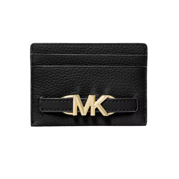 MICHAEL KORS REED LARGE LOGO CARD CASE - BLACK
