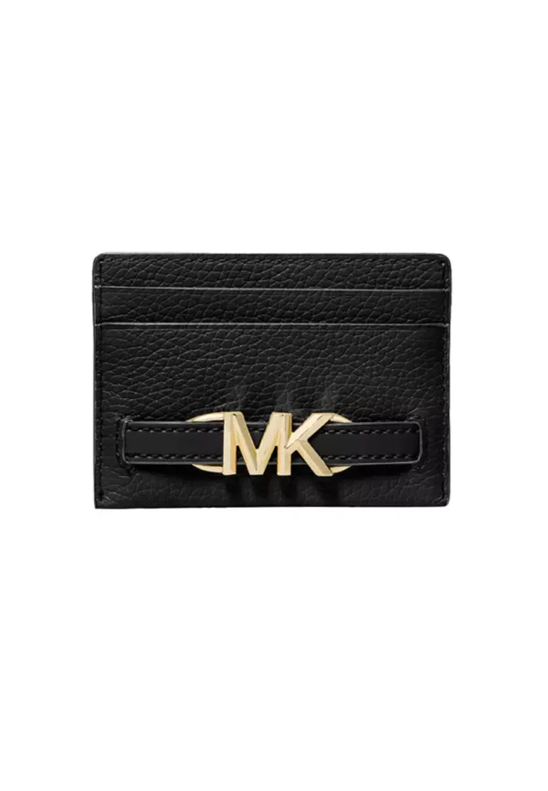 MICHAEL KORS REED LARGE LOGO CARD CASE - BLACK