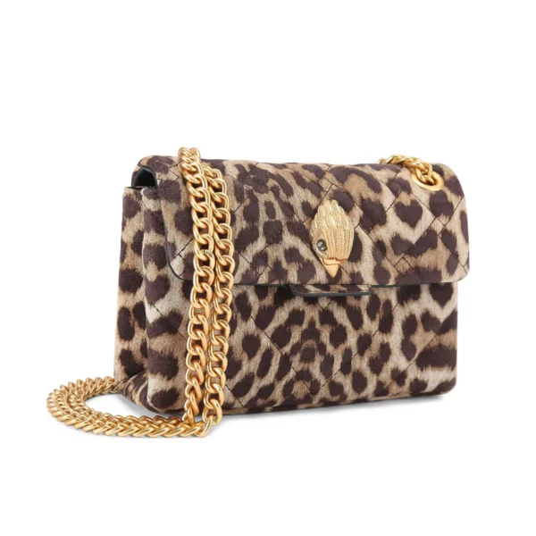 KURT GEIGER - MINI VELVET KENSINGTON BAG BROWN OTHER PRINT - Imagen 2