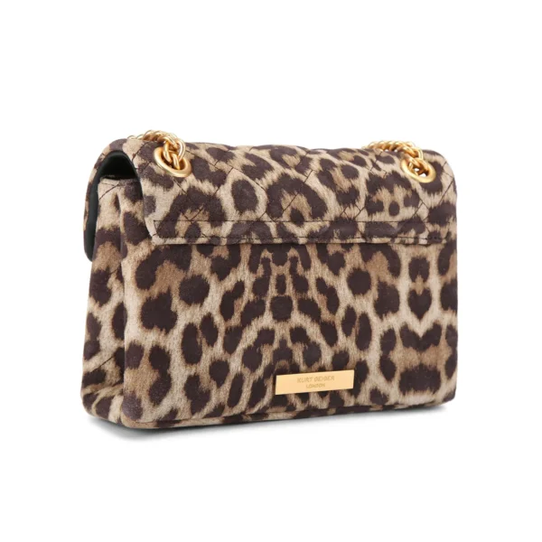 KURT GEIGER - MINI VELVET KENSINGTON BAG BROWN OTHER PRINT - Imagen 3
