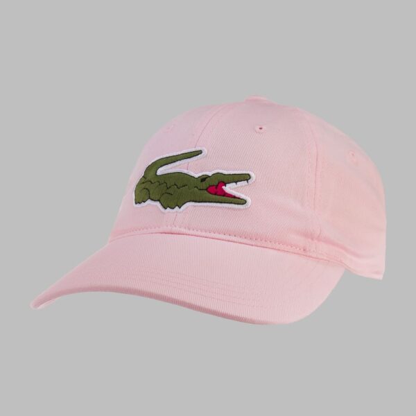 LACOSTE - GORRA DE ALGODÓN ROSA