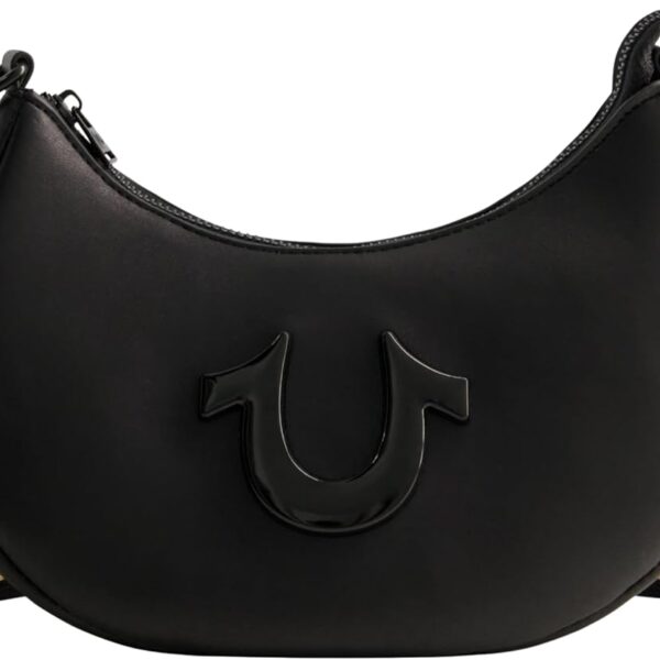 TRUE RELIGION CRESCENT HOBO BAG NEGRO