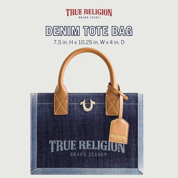 TRUE RELIGION - TOTE BAG DENIM BLUE - Imagen 2