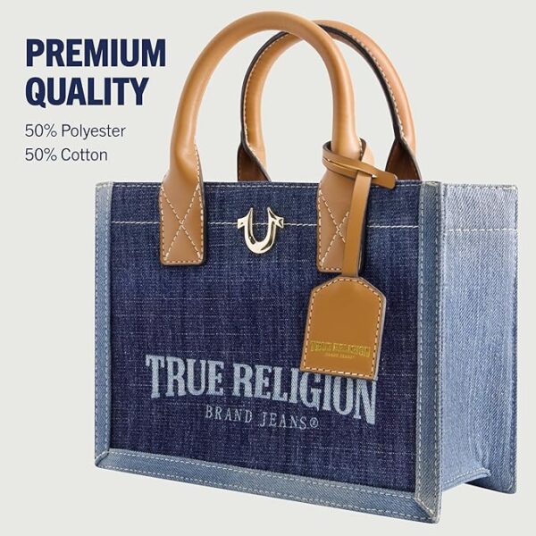 TRUE RELIGION - TOTE BAG DENIM BLUE - Imagen 4